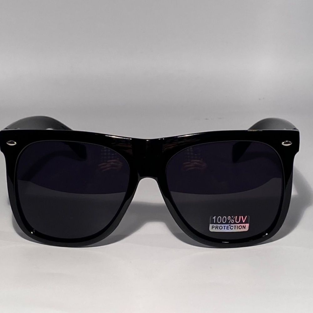 0540 Black Square Oversize Dramatic Sunglasses 10… - image 2
